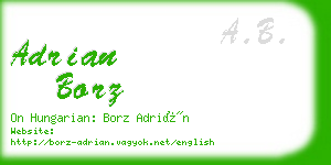 adrian borz business card